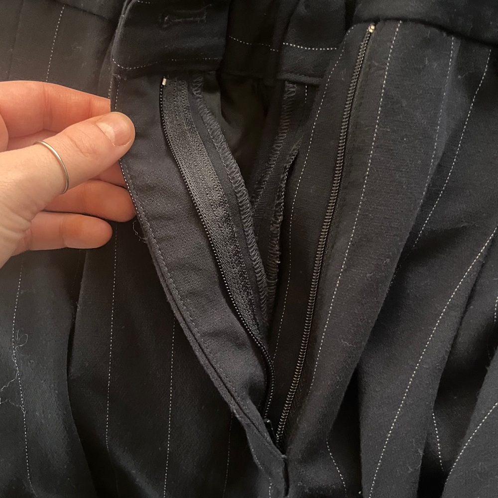 Anthropologie Navy Pinstripe Jumpsuit - Picture 8 of 10